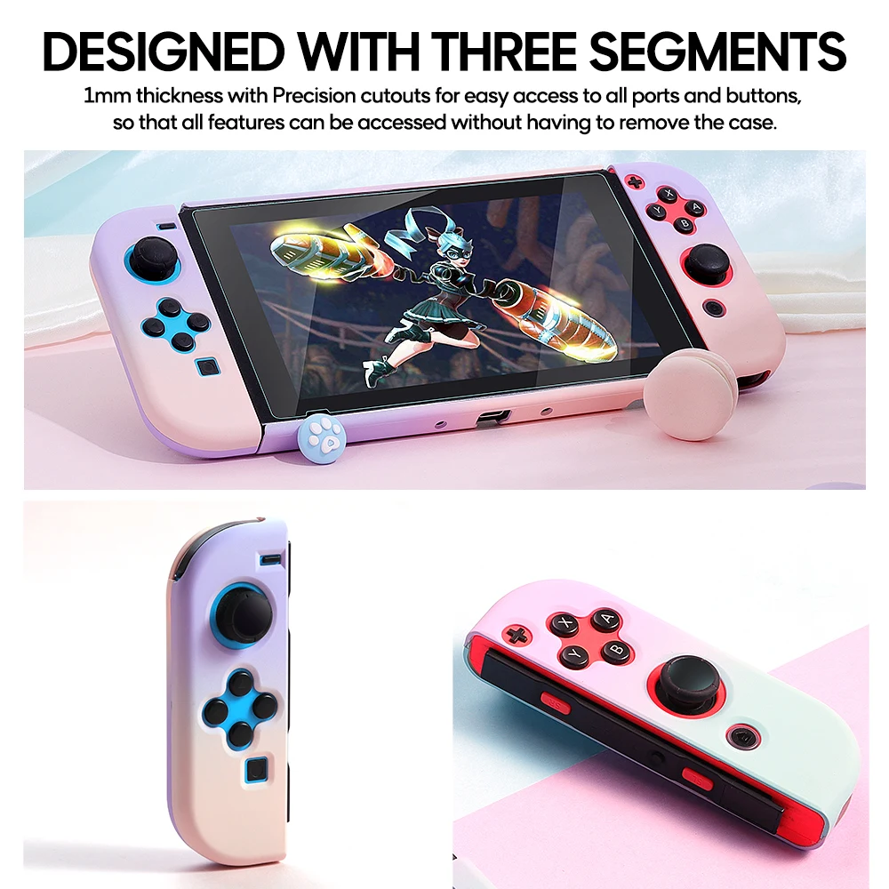 Protective Back Cover Shell Nintend Switch for Nintendos Switch Joy-Con Console Colorful Hard Case (4)