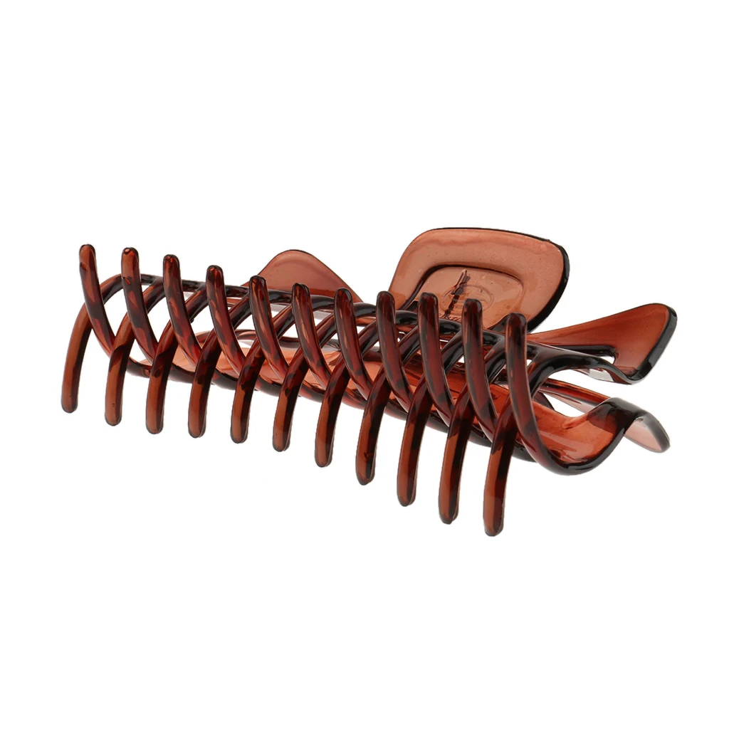14cm Large Hair Clamp Clip Claw Hair Accessory- Brown Or Black - Цвет: Коричневый