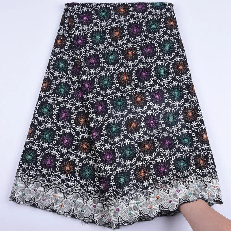 

High Quality Swiss Cotton Lace Fabric Soft Swiss Voile Lace In Switzerland Embroidery Shines Like Star For Bridal MaterialsA1717