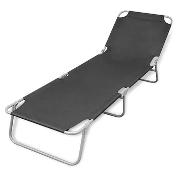 

Simple Leisure Folding Sun Lounger Powder-coated Multi-Functional Lazy Lounger Beach Lounge Chair Sun Lounger Holiday Garden