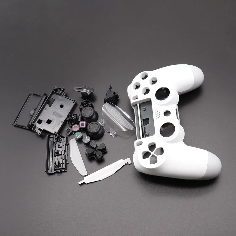 PS4 белый гладкий полный набор корпус оболочка для jds 040 JDM 040 DualShock 4 playstation 4 PS4 Pro контроллер корпус гладкий Чехол