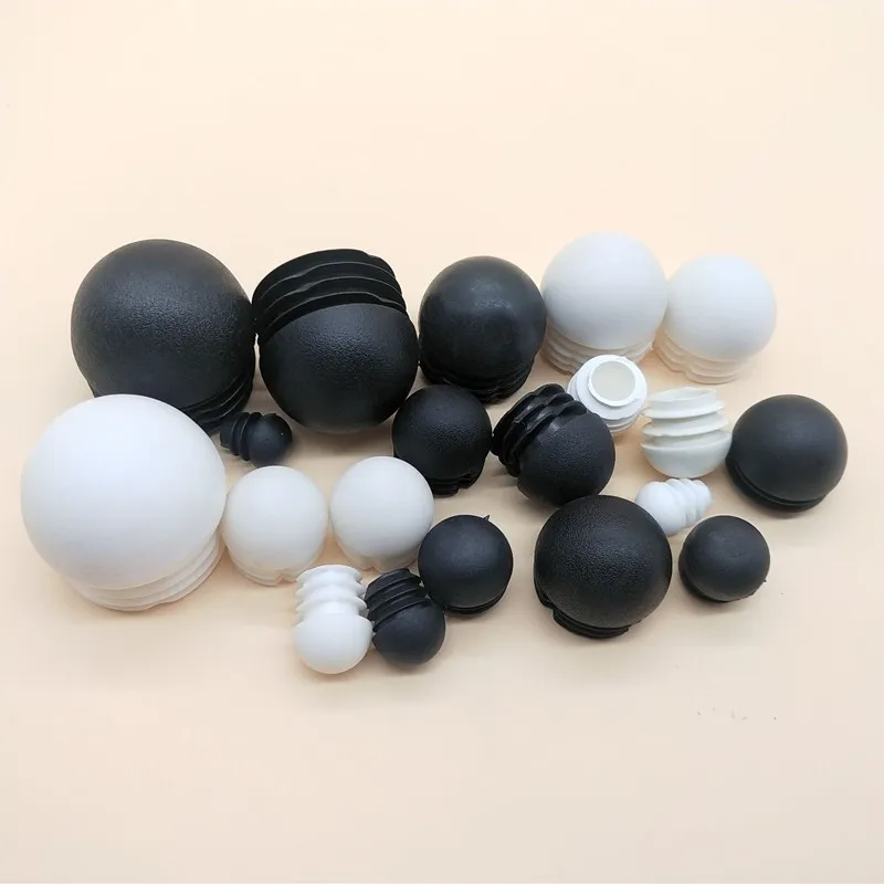 Plastic hole Insert Plugs 25mm Round Steel Pipe Tube Blanking End Caps decor dust cover for chair table Furniture Leg protection