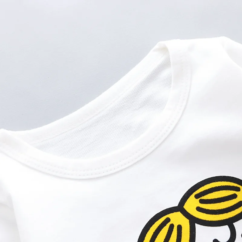 Autumn Hot Sale Baby Boy Girl Cute Long Sleeve Cartoon Print T-shirt Hoodie Sweatshirt Trousers Casual Outfits
