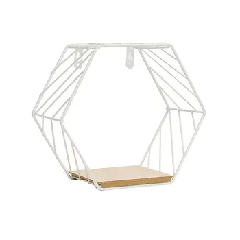 

Geometric Shape Iron Wall Shelf Wall Mounted Storage Rack Organization For Bedroom Kitchen Home Decor Kid Room Decoration