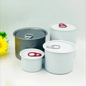 

Storage Box Round Shaped Sealed Jar Cans Coffee Tea Caddy Tea Iron Box Tinplate Container For Gift Home Decor Teaware