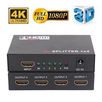 

HDMI Splitter 4K 3D Full HD 1080p Video HDMI Switch Switcher 1X2 1X4 Dual Display For Laptop Monitor HDTV DVD PS3 Xbox