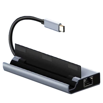 

Docking Station 7-In-1 Multi-Function Docking Station TYPE C to Ethernet Gigabit + HDMI HD Converter
