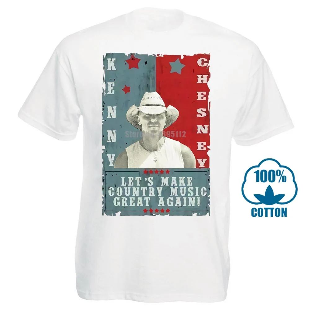 Черная футболка с надписью Kenny Chesney Let'S Make Strand Music Great Again M 6 Xl 012414 - Цвет: Белый