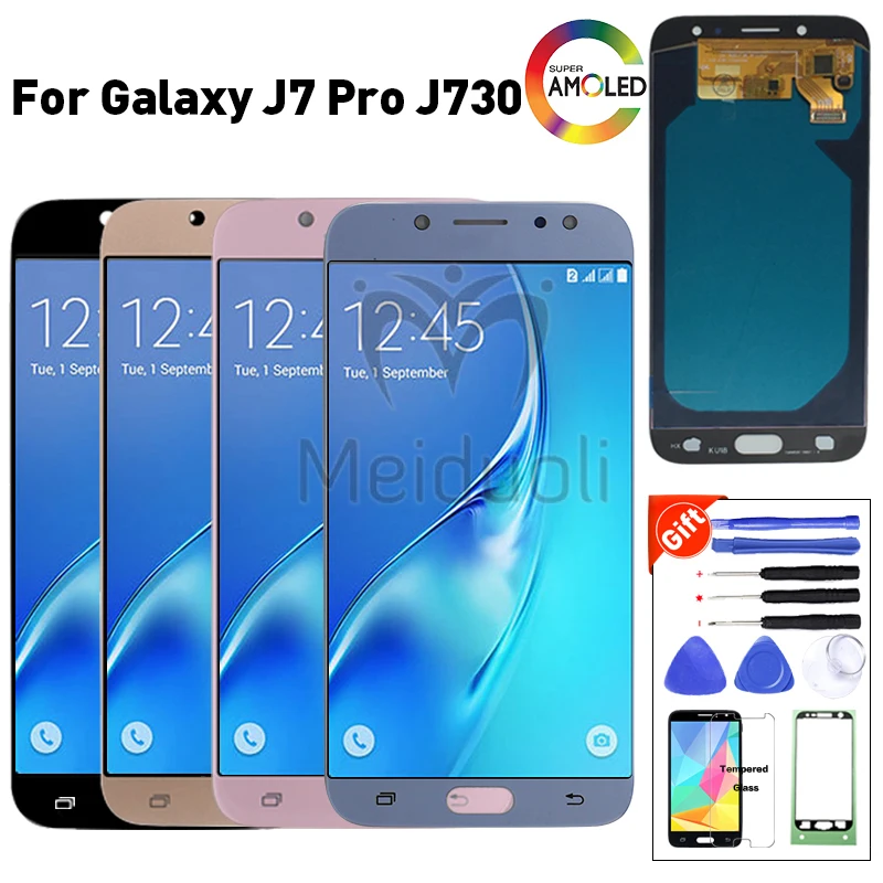 

SUPER AMOLED J7 Pro LCD Display For SAMSUNG Galaxy J7 Pro 2017 J730 J730F LCD Digitizer Assembly Replacement Parts