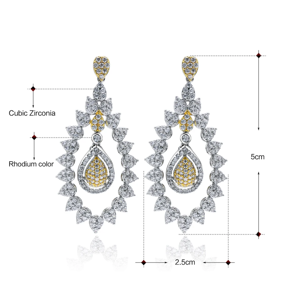 Long flower drop earrings (2)