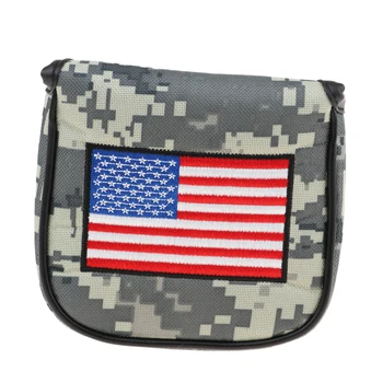

High Quality USA Flag Golf Putter Cover Mallet Headcover Golf Square Sleeve for Women Men Golfer