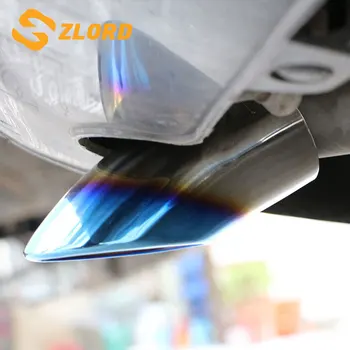 

Zlord Universal Car Auto Exhaust Muffler Tip Stainless Steel Pipe Chrome Trim Modified Car Rear Tail Throat Liner Accessories