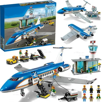 

Airport Terminal Passenger Airplane Model Building Blocks 02043 Assemble kids toys educational Compatible With Lepining City
