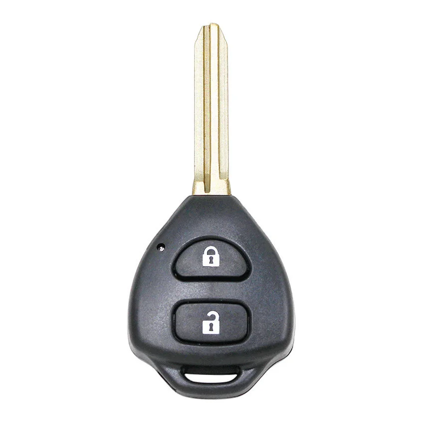 2 кнопки дистанционного ключа fob 433 МГц с 8A чип внутри для Toyota Prado uncut toy43 лезвие