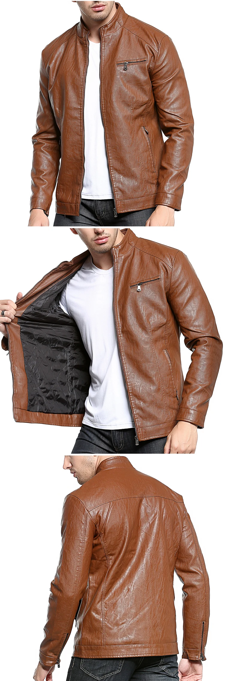 Брендовая мотоциклетная кожаная куртка для мужчин Jaqueta De Couro Masculina, мужская куртка-бомбер из искусственной кожи, мужские пальто и куртки M-3XL
