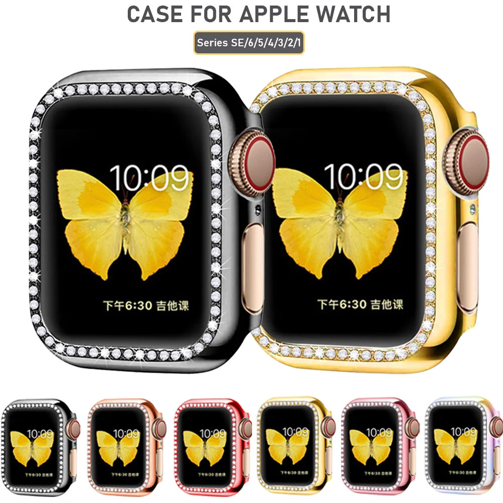Custodia Per Orologio Per Apple Watch Se/6/5/4/3/2/1 40Mm 44Mm Scratch Pinky Diamond Custodie Colorate Per Serie Iwatch 3 2 42Mm 38Mm