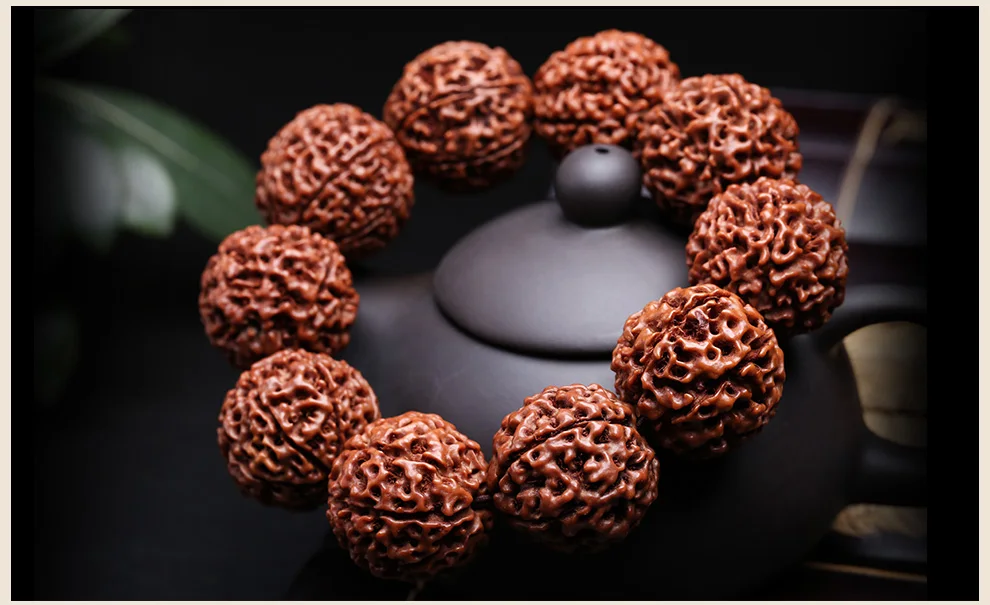Rudraksha красное мясо donkey kong ручная струна Оригинальное семя 6/7/8 диск Бодхи браслет мужские бусы аксессуары натуральная паста