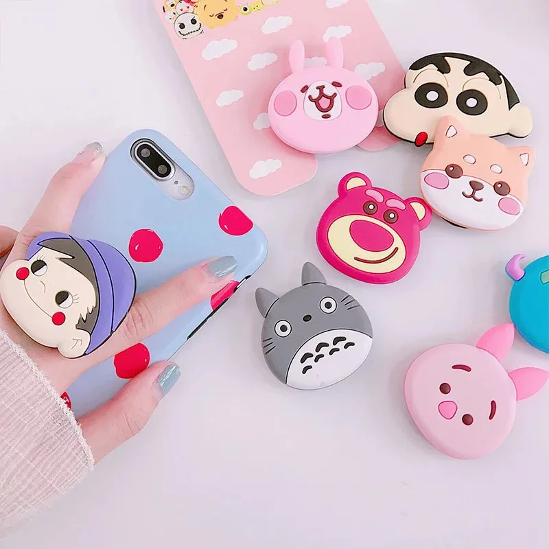Милый мультяшный держатель на палец, зажим, кольцо, подставка для IPhone, samsung, huawei, Xiaomi, карманная розетка, подушка безопасности, кронштейн для сотового телефона