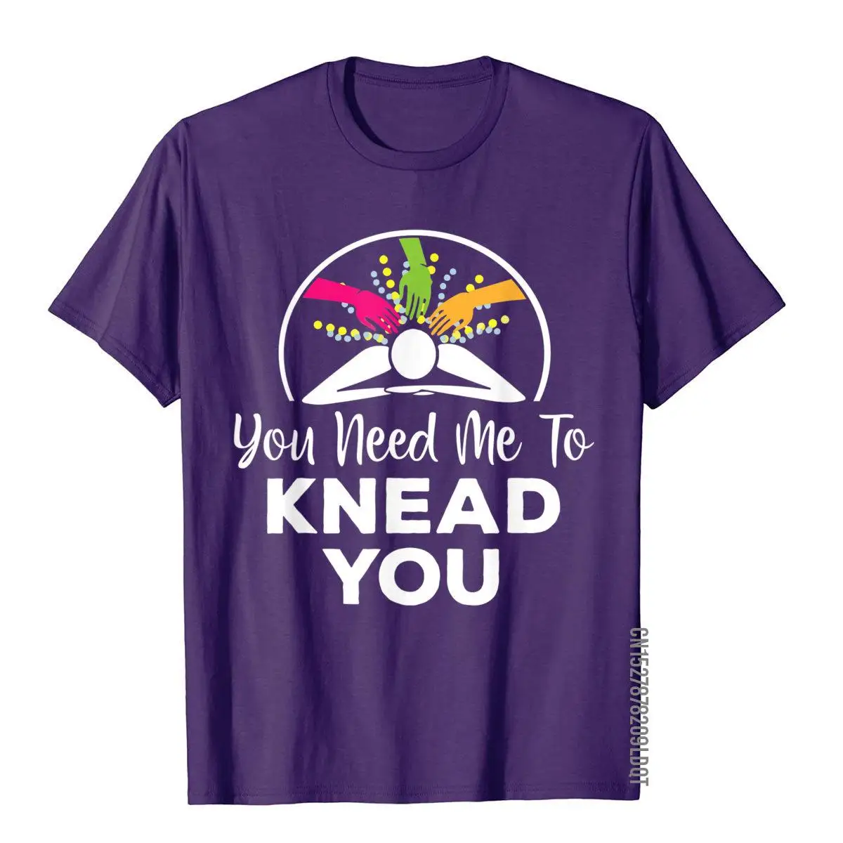 Knead You Funny Massage Therapist Spa Therapy Massage T-Shirt__B11690purple