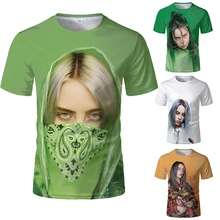 Billie Eilish Breathable Mesh Cloth O-neck 3d Hd Digital Printing T-shirt Billie Eilish Women And Men Casual T Shirt Billie Eilish Breathable Mesh Cloth O-neck 3d Hd Digital Printing T-shirt Billie Eilish Women And Men Casual T Shirt