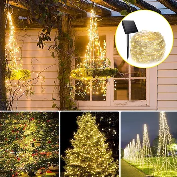 

New year Solar Lamp LED Outdoor 10m/5m LED String Lights Fairy Holiday Christmas Party Garlands Solar Garden Waterproof Lights