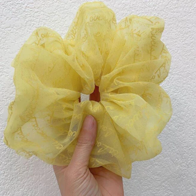 Oversized Hair Scrunchies For Women Solid Satin Silk Scrunchie Hair Rubber Bands Elastic Hair Ties Accessories Ponytail Holder A1
