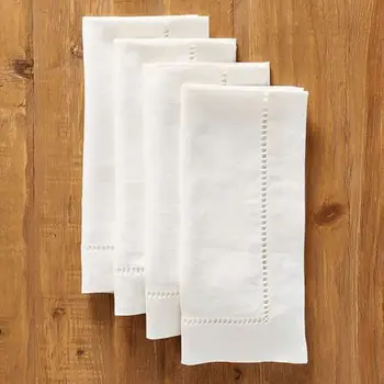 

Cloth Napkins Set of 4 (18" X18"), Cotton Linen Dinner Napkins Soft and Comfortable Washable Table Napkins - Perfect for Family