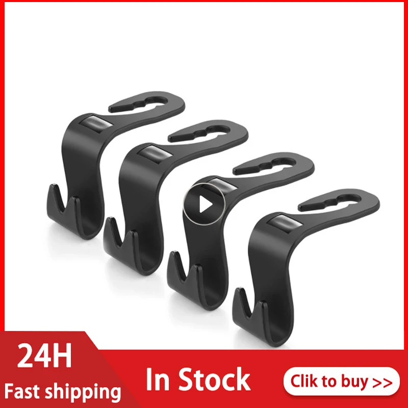 4 Pieces Car Seat Hook 20kg Bearing Rear Headrest Hanger Storage Hooks For Grocery Bag Automotive Products Supplies | Дом и сад