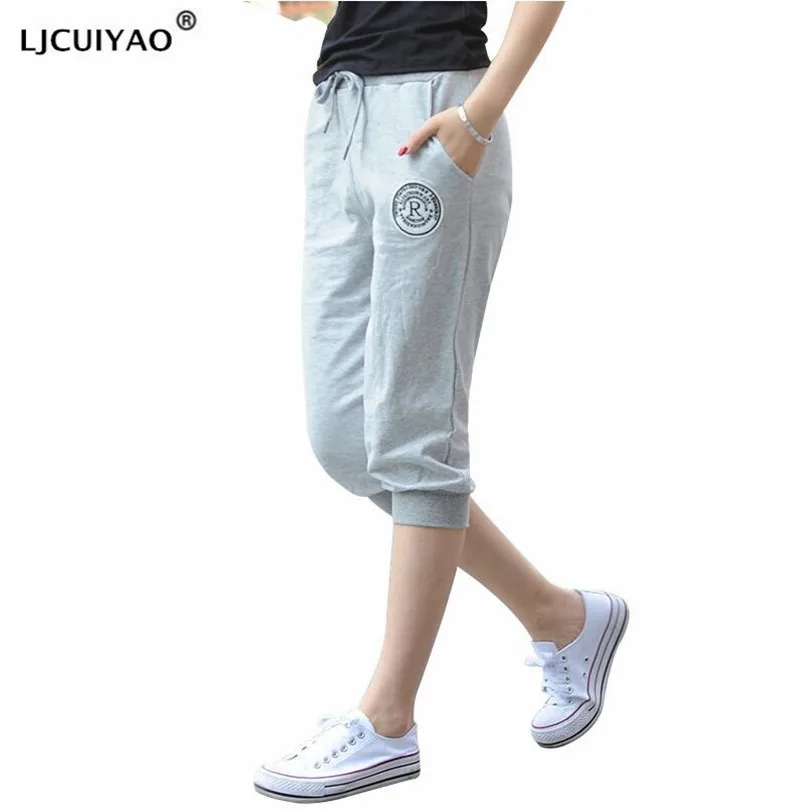 LJCUIYAO Womens High Waist Pants Plus Size Women Mid-Calf Legging Capri Leggings Fitness Sporting Pants With Pocket Trousers LJCUIYAO Womens High Waist Pants Plus Size Women Mid-Calf Legging Capri Leggings Fitness Sporting Pants With Pocket Trousers