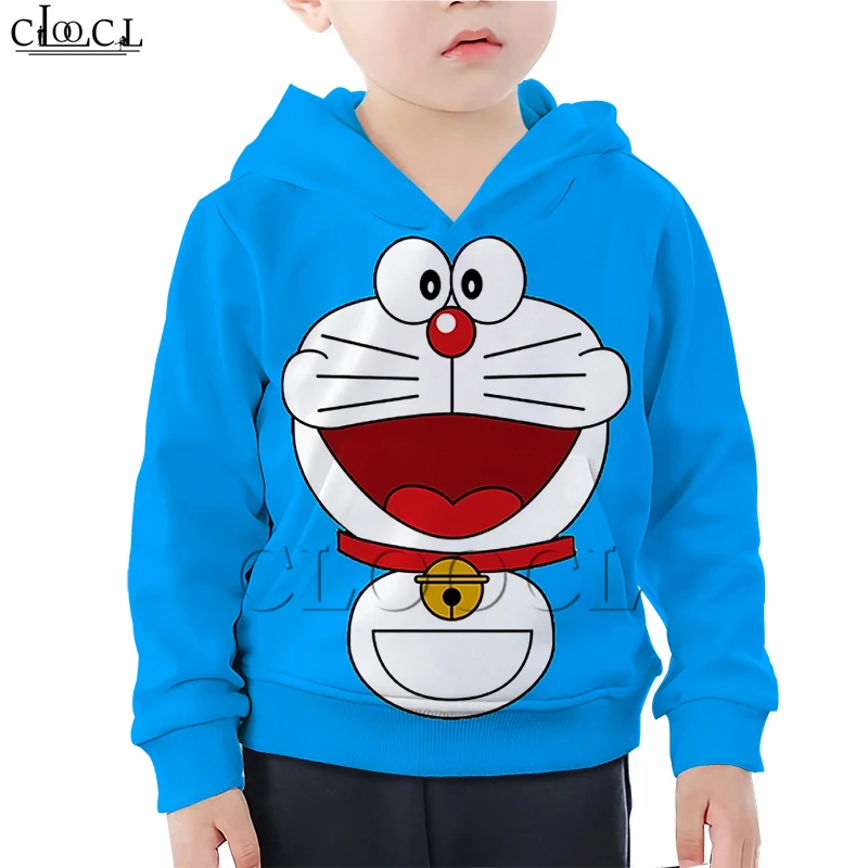 Hoodies 19 Детская одежда для маленьких девочек; толстовка с капюшоном и 3D-принтом дораэмона; толстовка в стиле хип-хоп для дочки; спортивная одежда для маленьких мальчиков; топы - Цвет: Hoodies 19