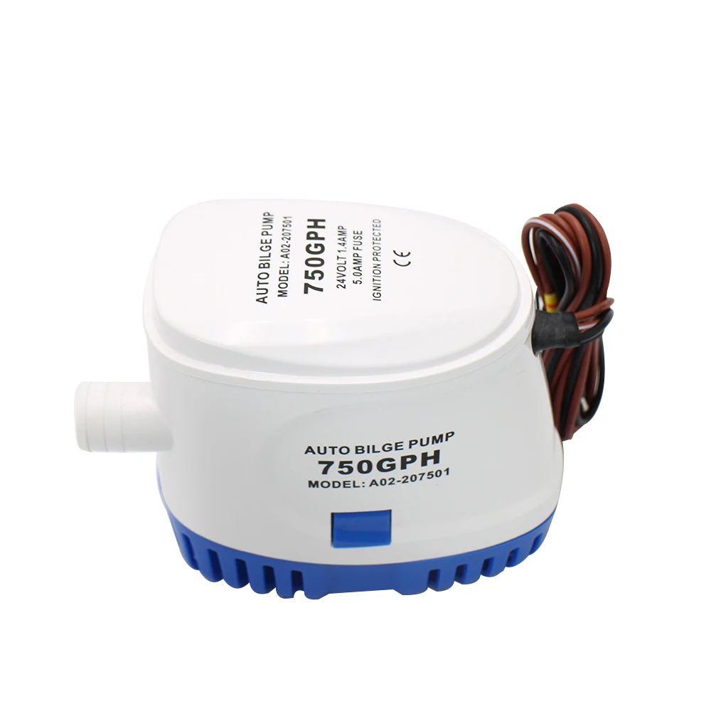 DC 12V /24v Automatic Submesible Boat Bilge Water Pump 750GPH Auto with Float  Switch Free Shipping