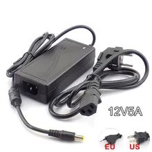 DC 12V 5A переключатель питания адаптер Трансформатор 110 V-240 V для камера видеонаблюдения Светодиодная лента RGB 5050 A7