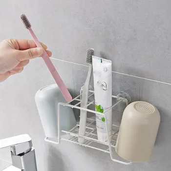 

Household Toothbrush Holder Bathroom Teeth Brushing Cup Mug Rack Cosmetic Organizer Bathing Toiletries Storage X9X00214