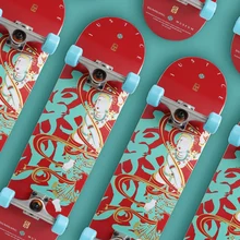 Luxury Maple Skateboard Hardware Griptape Sandpaper Professional Skateboard Deck Art Skateboard Fille Sports Equipment