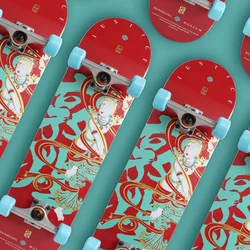 Luxury Maple Skateboard Hardware Griptape Sandpaper Professional Skateboard Deck Art Skateboard Fille Sports Equipment