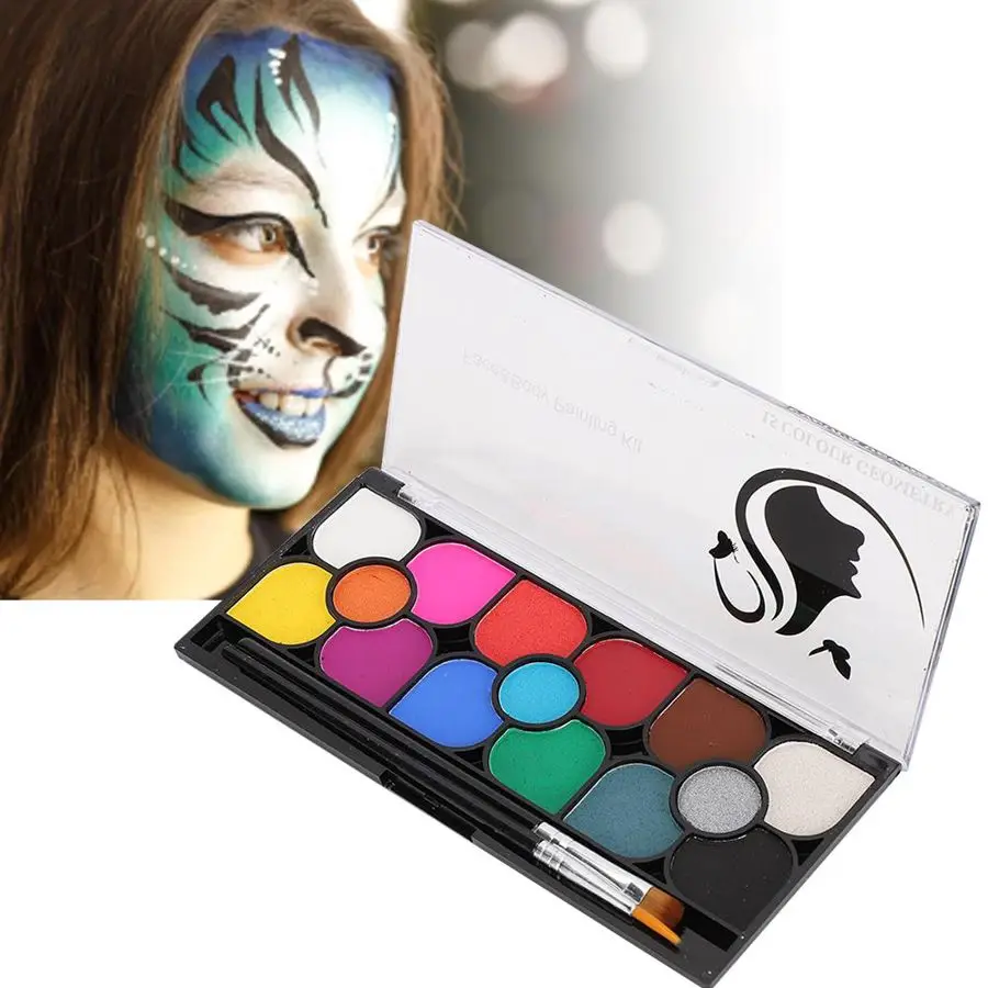 Professional Water Soluble Face Paint Body Painting Pigment Brush DIY Cosmetic Tools for X'mas Halloween Costume Parties Stage |