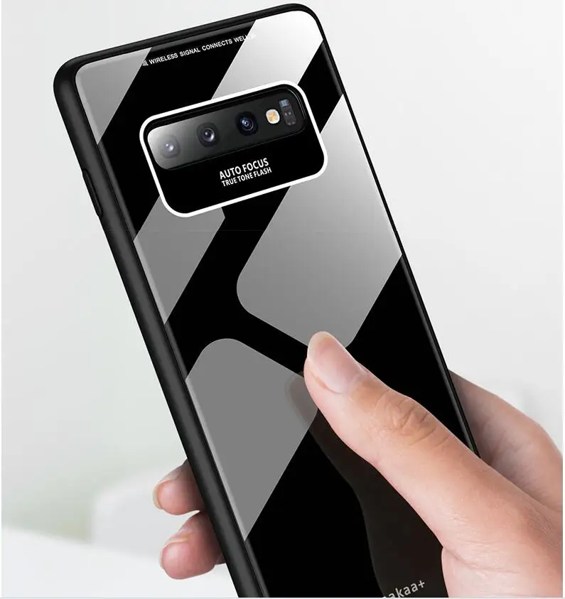 

For Samsung A10 A20 A30 A40 A50 A60 A70 A20core A20E M10 M20 M30 licone Side Cell Set with Mirror Glass Bottom Plate