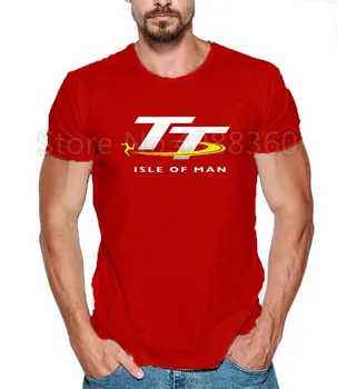

Isle Of Man TT Mens Tshirt Cotton T-shirt Black White Red Clothing Racer Top Game Tee Vintage Style
