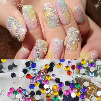

20 Pcs Nail Art Tips 3D Fruit Flower Star Glitters DIY Decoration Sticker Wheels