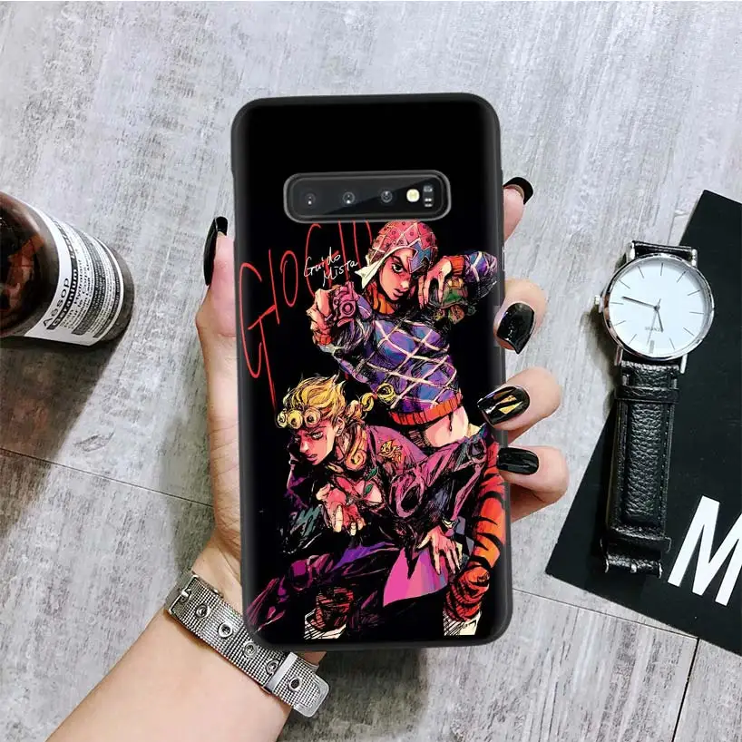 BA066-6 JoJo невероятное приключение черная крышка чехол для телефона для samsung Galaxy S10+ Plus Note 10 9 8 S9 S8 J4 J6+ плюс S7 S6 край Капа - Цвет: BA066-6