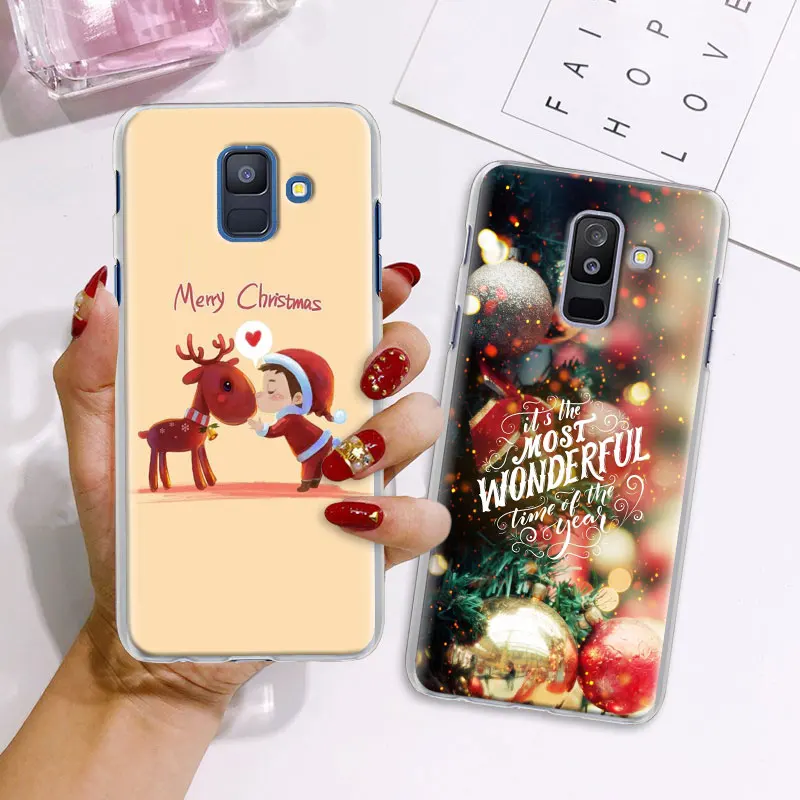 Год Счастливого Рождества телефонные чехлы для samsung Galaxy A10 A20 E A30 A40 A50 S A60 A70 A80 A6 A8 A7 A9 крышка
