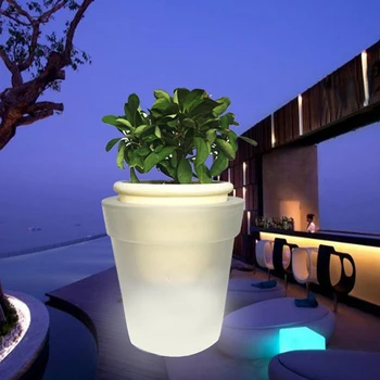 

Environmentally Design Solar Power Lighting Flowerpot Garden Landscape Lamp Lighting Flower Pot Outdoor Yard LED Landscape Light
