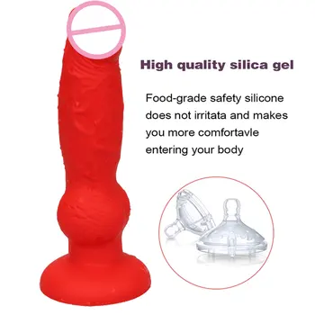 Big Realistic Red & Black Colorful Animal Horse Monster Dildo Dog Wolf Fake Penis Sex Toy For Women Female Masturbate Adult Game 4