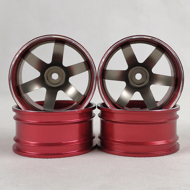 4pcs RC Aluminum 1/10 Wheels Rims for Car CNC Machined 6/9/12mm Offset On-road Drift Touring Model Hobby | Игрушки и хобби