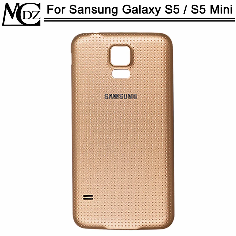 S5 Чехол для батареи для samsung Galaxy S5 S5 mini задняя крышка задняя дверь стекло Корпус чехол - Цвет: S5 mini Glod