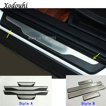 

For Ford Kuga Escape 2013 2014 2015 2016 Car Styling Pedal Door Scuff Plate Cover Threshold Stick External Outside Trim 4pcs