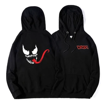 

Hoodies Marvel Fashion Venom Print Sweatshirt Men Hoodies Cotton Fleece Hoody Women Pullover Outwear Warm Anime Hoodie Cosplay