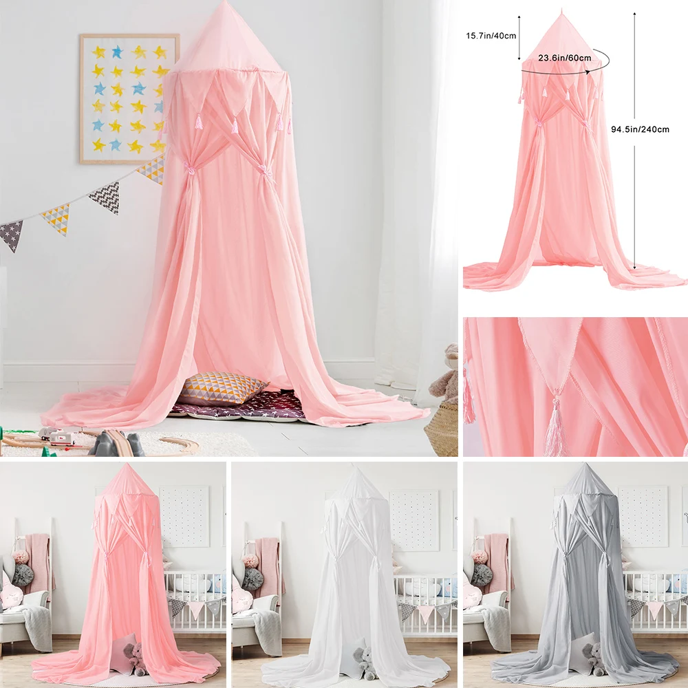 

Kid Baby Bed Canopy Bedcover Mosquito Net Curtain Childrens Room Dome Mosquito Net Hanging Mosquito Net Bed Tent Curtain