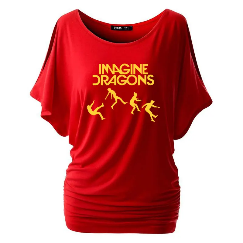 Women's IMAGINE DRAGONS T-Shirt – Cotton Casual Funny Shirt for Ladies | Short Sleeve Woman Tops Tee | Hipster T-Shirts image 3