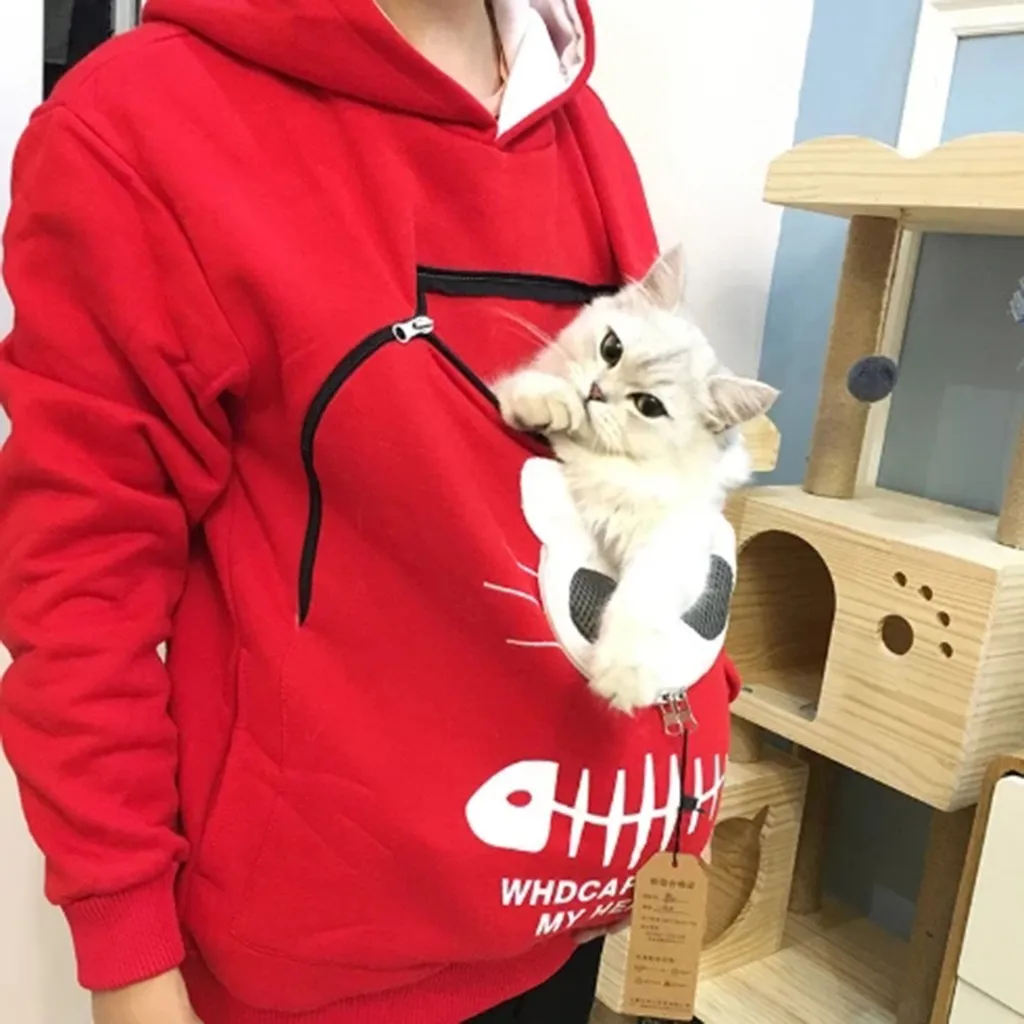 Толстовка с капюшоном для любителей кошек кенгуру собаки лапы Прямая поставка